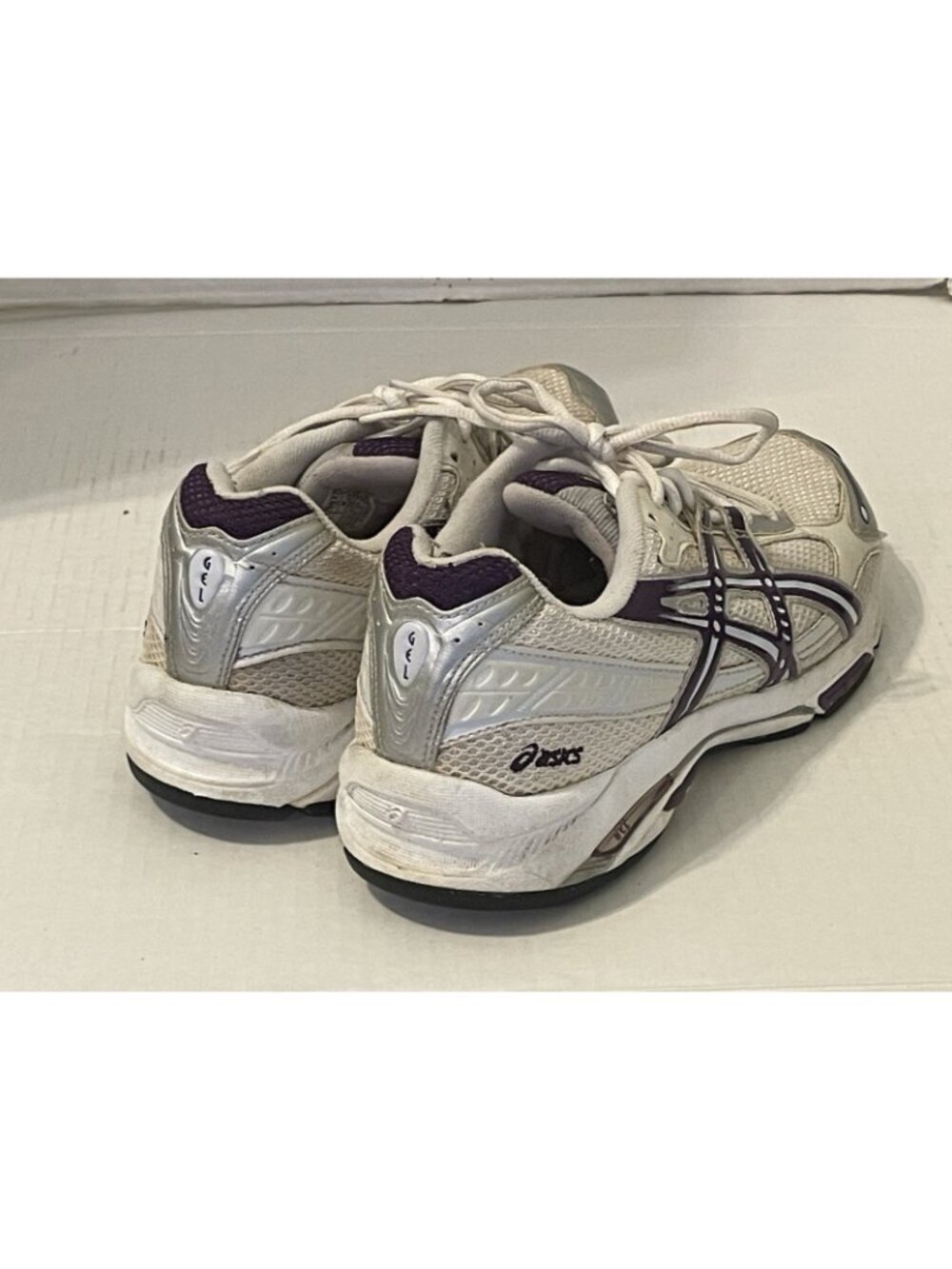 ASICS Womens Running Shoes Size 9 White Gray Purple - Picture 5 of 16